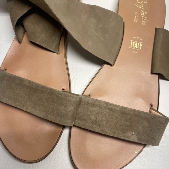 Seychelles womens leather strappy flat sandals size 8 made in Italy - Picture 4 of 6